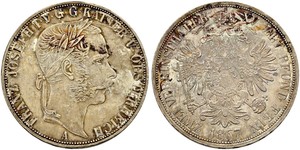 2 Thaler Impero austriaco (1804-1867) Argento Franz Joseph I (1830 - 1916)