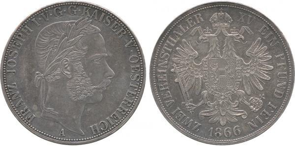 2 Thaler Impero austriaco (1804-1867) Argento Franz Joseph I (1830 - 1916)