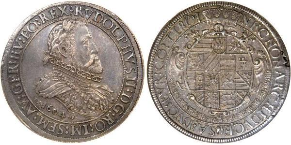 2 Thaler Monarchia asburgica (1526-1804) Argento Rodolfo II del Sacro Romano Impero (1552 - 1612)