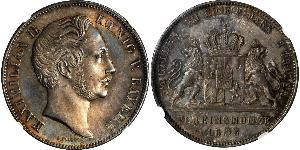 2 Thaler Regno di Baviera (1806 - 1918) Argento Massimiliano II di Baviera(1811 - 1864)