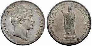 2 Thaler Regno di Baviera (1806 - 1918) Argento Ludovico I di Baviera (re)(1786 – 1868)