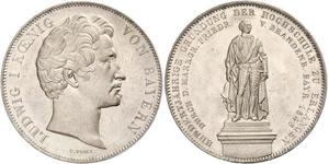 2 Thaler Regno di Baviera (1806 - 1918) Argento Ludovico I di Baviera (re)(1786 – 1868)