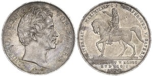 2 Thaler Regno di Baviera (1806 - 1918) Argento Ludovico I di Baviera (re)(1786 – 1868)