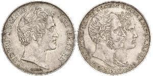 2 Thaler Regno di Baviera (1806 - 1918) Argento Ludovico I di Baviera (re)(1786 – 1868)