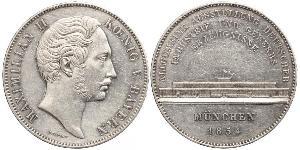 2 Thaler Regno di Baviera (1806 - 1918) Argento Massimiliano II di Baviera(1811 - 1864)