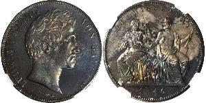 2 Thaler Regno di Baviera (1806 - 1918) Argento Ludovico I di Baviera (re)(1786 – 1868)