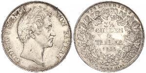 2 Thaler Regno di Baviera (1806 - 1918) Argento Ludovico I di Baviera (re)(1786 – 1868)