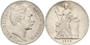 2 Thaler Regno di Baviera (1806 - 1918) Argento Massimiliano II di Baviera(1811 - 1864)