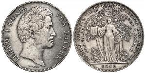 2 Thaler Regno di Baviera (1806 - 1918) Argento Ludovico I di Baviera (re)(1786 – 1868)