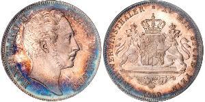 2 Thaler Regno di Baviera (1806 - 1918) Argento Massimiliano II di Baviera(1811 - 1864)