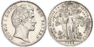 2 Thaler Regno di Baviera (1806 - 1918) Argento Ludovico I di Baviera (re)(1786 – 1868)
