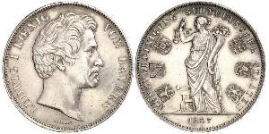 2 Thaler Regno di Baviera (1806 - 1918) Argento Ludovico I di Baviera (re)(1786 – 1868)