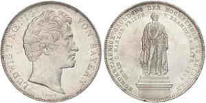 2 Thaler Regno di Baviera (1806 - 1918) Argento Ludovico I di Baviera (re)(1786 – 1868)