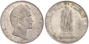 2 Thaler Regno di Baviera (1806 - 1918) Argento Ludovico I di Baviera (re)(1786 – 1868)