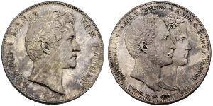 2 Thaler Regno di Baviera (1806 - 1918) Argento Ludovico I di Baviera (re)(1786 – 1868)