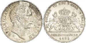 2 Thaler Regno di Baviera (1806 - 1918) Argento Massimiliano II di Baviera(1811 - 1864)