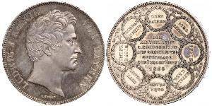 2 Thaler Regno di Baviera (1806 - 1918) Argento Ludovico I di Baviera (re)(1786 – 1868)