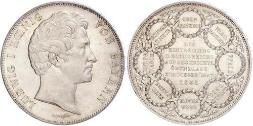 2 Thaler Regno di Baviera (1806 - 1918) Argento Ludovico I di Baviera (re)(1786 – 1868)