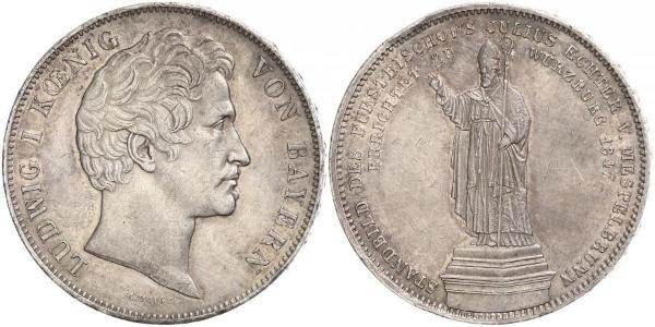 2 Thaler Regno di Baviera (1806 - 1918) Argento Ludovico I di Baviera (re)(1786 – 1868)