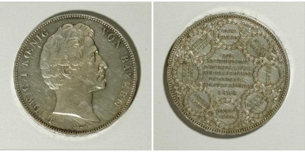 2 Thaler Regno di Baviera (1806 - 1918) Argento Ludovico I di Baviera (re)(1786 – 1868)