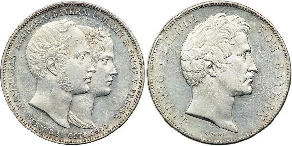 2 Thaler Regno di Baviera (1806 - 1918) Argento Ludovico I di Baviera (re)(1786 – 1868)