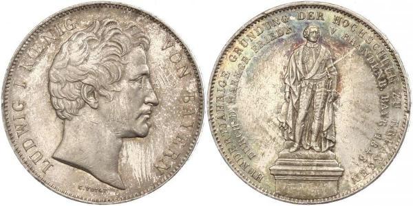 2 Thaler Regno di Baviera (1806 - 1918) Argento Ludovico I di Baviera (re)(1786 – 1868)