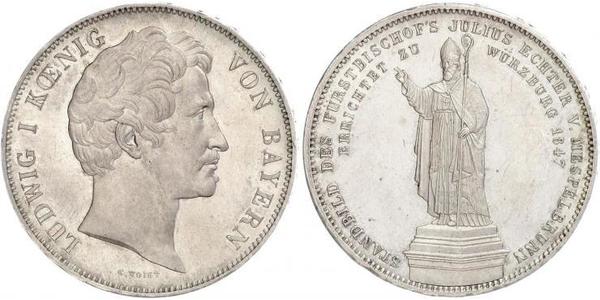 2 Thaler Regno di Baviera (1806 - 1918) Argento Ludovico I di Baviera (re)(1786 – 1868)