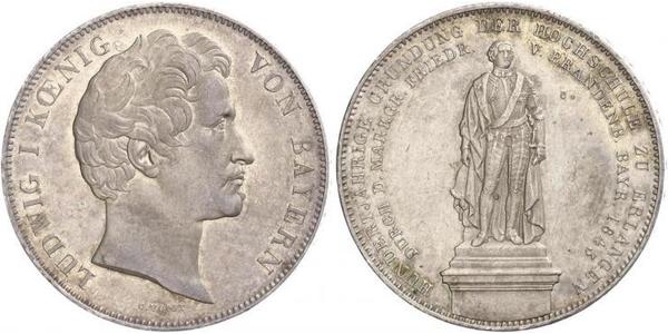 2 Thaler Regno di Baviera (1806 - 1918) Argento Ludovico I di Baviera (re)(1786 – 1868)