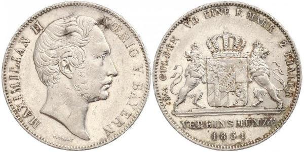 2 Thaler Regno di Baviera (1806 - 1918) Argento Massimiliano II di Baviera(1811 - 1864)