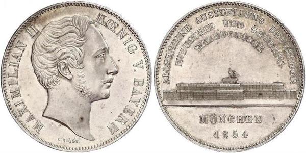 2 Thaler Regno di Baviera (1806 - 1918) Argento Massimiliano II di Baviera(1811 - 1864)