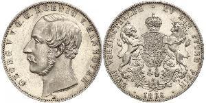 2 Thaler Regno di Hannover (1814 - 1866) Argento Giorgio V di Hannover (1819 - 1878)