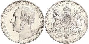 2 Thaler Regno di Hannover (1814 - 1866) Argento Giorgio V di Hannover (1819 - 1878)