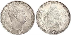 2 Thaler Regno di Prussia (1701-1918) Argento Federico Guglielmo IV di Prussia (1795 - 1861)