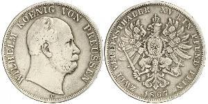 2 Thaler Regno di Prussia (1701-1918) Argento Wilhelm I, German Emperor (1797-1888)