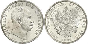 2 Thaler Regno di Prussia (1701-1918) Argento Wilhelm I, German Emperor (1797-1888)