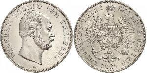 2 Thaler Regno di Prussia (1701-1918) Argento Wilhelm I, German Emperor (1797-1888)