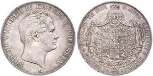 2 Thaler Regno di Prussia (1701-1918) Argento Federico Guglielmo IV di Prussia (1795 - 1861)