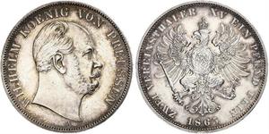 2 Thaler Regno di Prussia (1701-1918) Argento Wilhelm I, German Emperor (1797-1888)