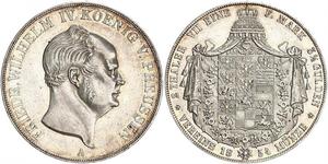 2 Thaler Regno di Prussia (1701-1918) Argento Federico Guglielmo IV di Prussia (1795 - 1861)