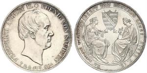 2 Thaler Regno di Sassonia (1806 - 1918) Argento Federico Augusto II di Sassonia