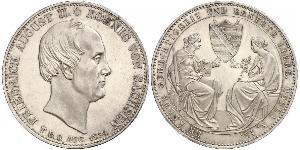 2 Thaler Regno di Sassonia (1806 - 1918) Argento Federico Augusto II di Sassonia