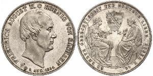 2 Thaler Regno di Sassonia (1806 - 1918) Argento Federico Augusto II di Sassonia