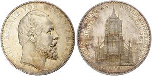 2 Thaler Regno di Württemberg (1806-1918) Argento Carlo di Württemberg