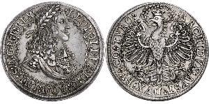 2 Thaler Sacro Romano Impero (962-1806) Argento Leopoldo I d