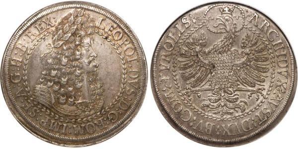 2 Thaler Sacro Romano Impero (962-1806) Argento Leopoldo I d