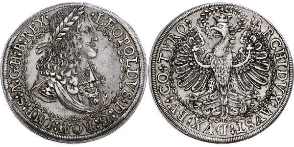 2 Thaler Sacro Romano Impero (962-1806) Argento Leopoldo I d