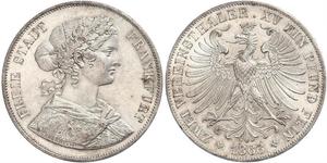 2 Thaler Stati federali della Germania Argento 