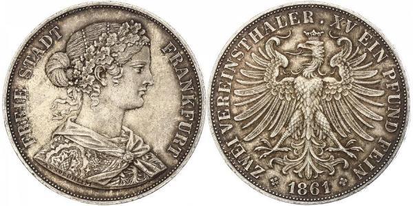 2 Thaler Stati federali della Germania Argento 