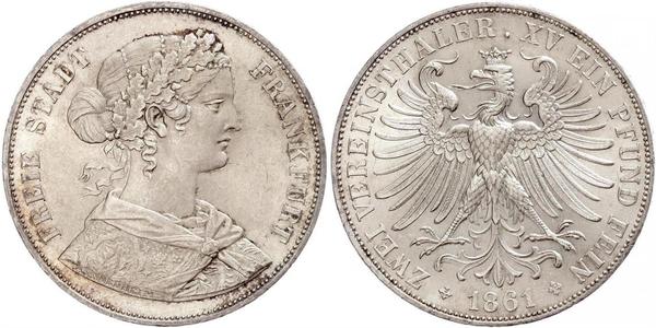 2 Thaler Stati federali della Germania Argento 