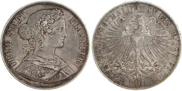 2 Thaler Stati federali della Germania Argento 